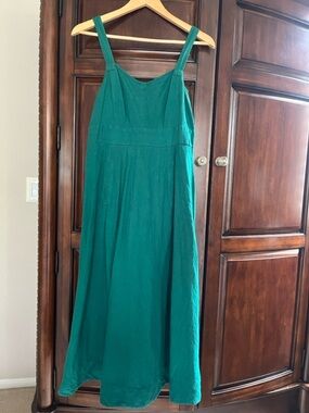 LOFT Emerald Green Maxi Dress with Wide Straps